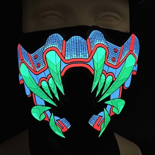 Musik aktiveret LED party maske